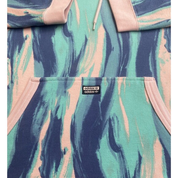 Adidas Originals Pullover Hoodie Sweatshirt Men's Medium Pastel Marbled TV Worn - Picture 11 of 11